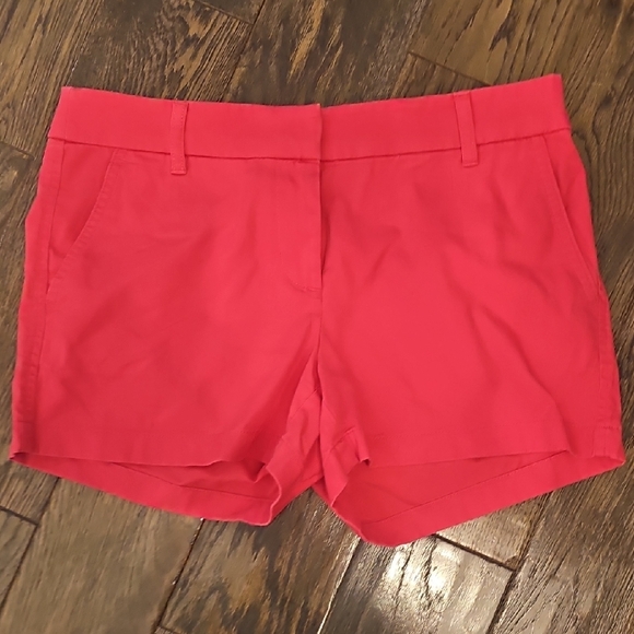 J. Crew Vibrant Red High Waist Shorts - Picture 1 of 3